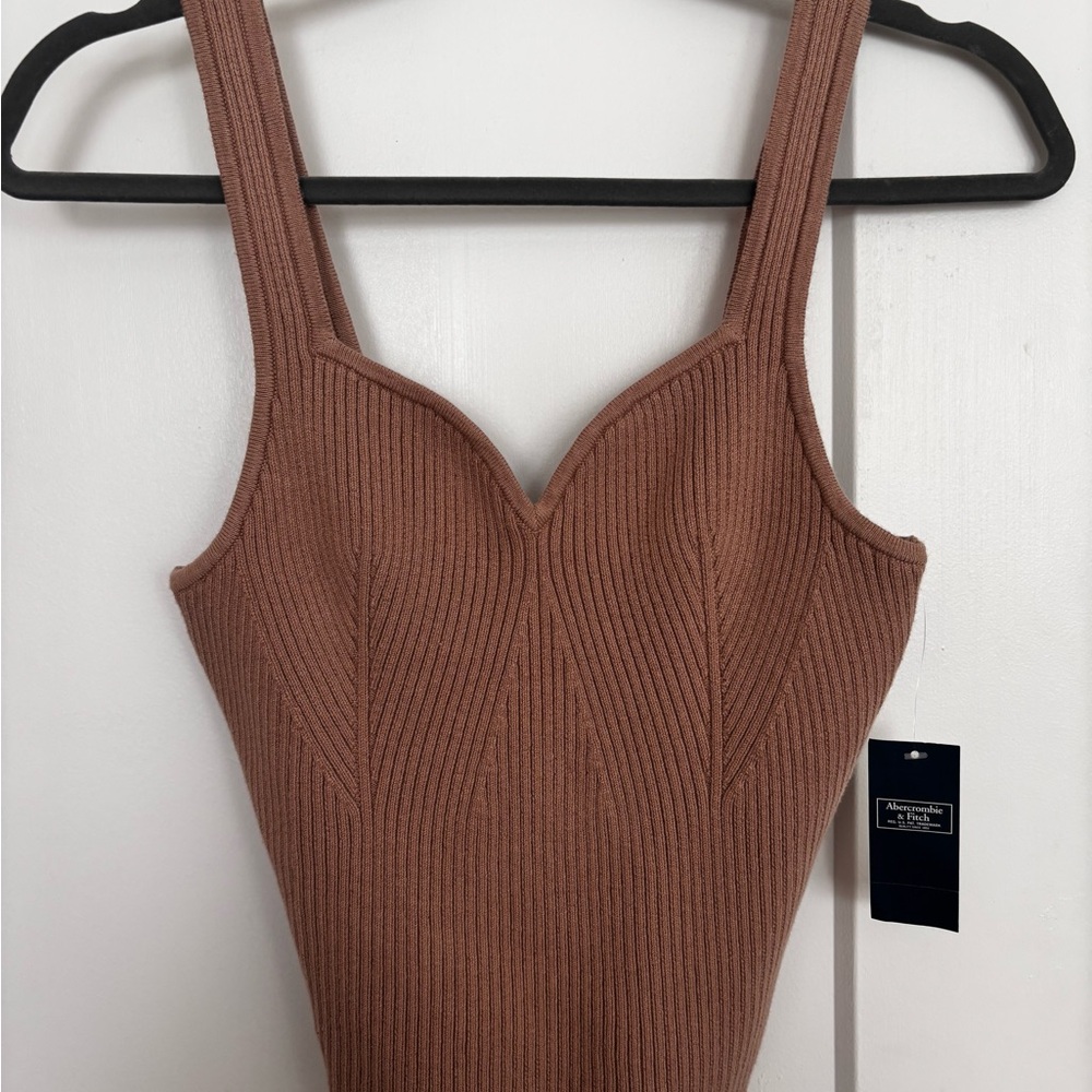 Abercrombie & Fitch Brown Ribbed Tank Top